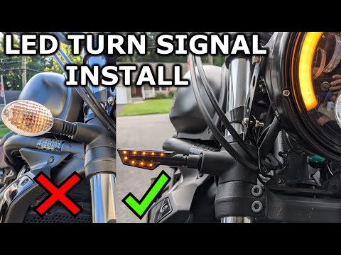 Best LED Turn Signals for Motorcycle Vulcan 650 Bike Master Tanto Front LED Turn Signals Install