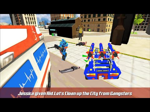 Flying Ambulance Dog Robot Car Game - Real Ambulance Game Simulator #3 Android Game Play