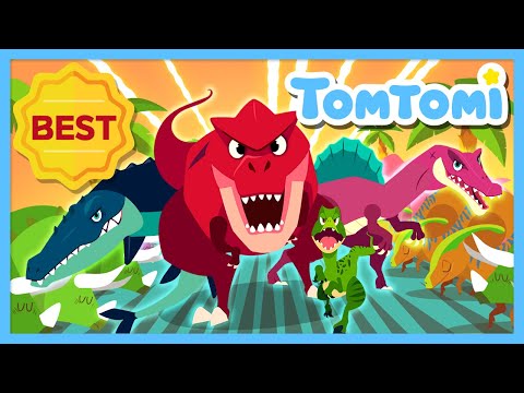 Here comes the carnivorous dinosaurs!🦖 | BEST Dinosaur Songs Compilation | Tyrannosaurus | TOMTOMI