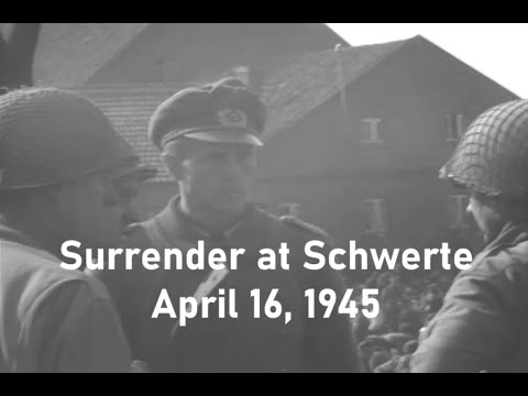 Mass Surrender of German Forces in the Ruhr Pocket at Schwerte, Germany; April 15-17, 1945