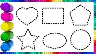 Shapes Drawing For Kids | Learn 2D Shapes | Colors For Toddlers | Preschool Learning | shapes Name