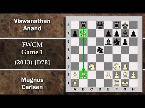 Partite Commentate di Scacchi 61 - Carlsen vs Anand - FWCM Game 1 - 2013 [D78] Gruenfeld