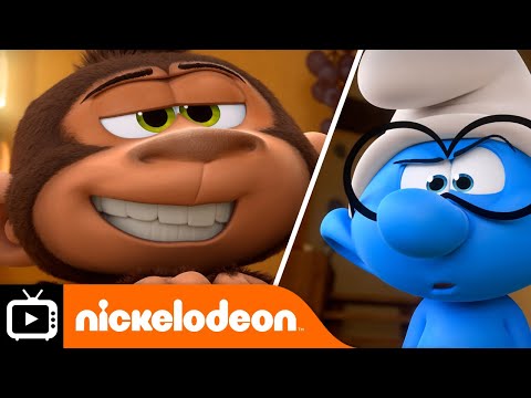 The New Lab Assistant 🧪🐵 | The Smurfs | Nickelodeon UK