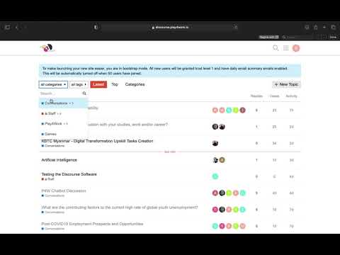 Discourse Tutorial - Play4Work's Discussion Forum