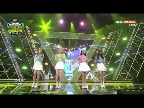 150304 참소녀_올해의 주문 (포미닛 소현, 애프터스쿨 리지, 지나, 카라 영지) @ Show Champion