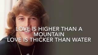 Love is Thicker Than Water Lyrics - Andy Gibb