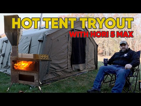 Aufbau und erster Test des Hori 5 Max Kochers in einem kühlen, heißen Zelt (38°-Nachttest): Größe...