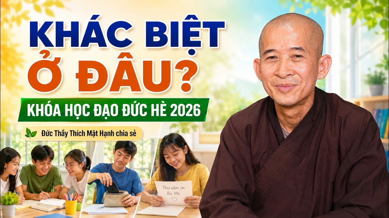 Khóa Học Đạo Đức Mùa Hè 2026 khác gì với Các Khóa Tu Mùa Hè ở nơi khác? Đức Thầy Thích Mật Hạnh