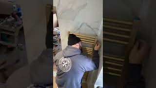 Download lagu Installing the Cross water brush brasses vertical radiator.  #plumbing #renovation #bathroom mp3