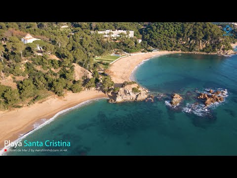 Playa Santa Cristina Lloret de Mar imagenes aereas
