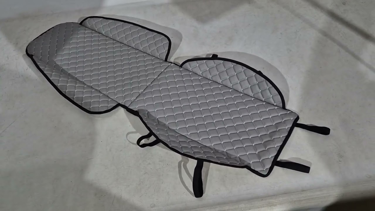 Накидка на сидіння (1 шт, Сіра з сірою ниткою) Video 1