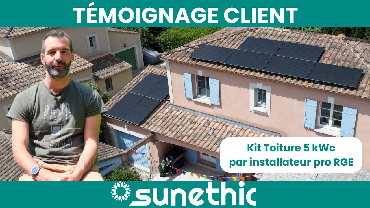 Avis clients Sunethic : Installation solaire en Toiture 5 kWc posée par Installateur Pro RGE