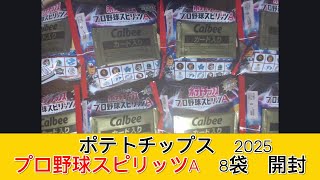 2025 カルビー プロ野球スピリッツＡ チップス 8袋　開封 - みづの廃信