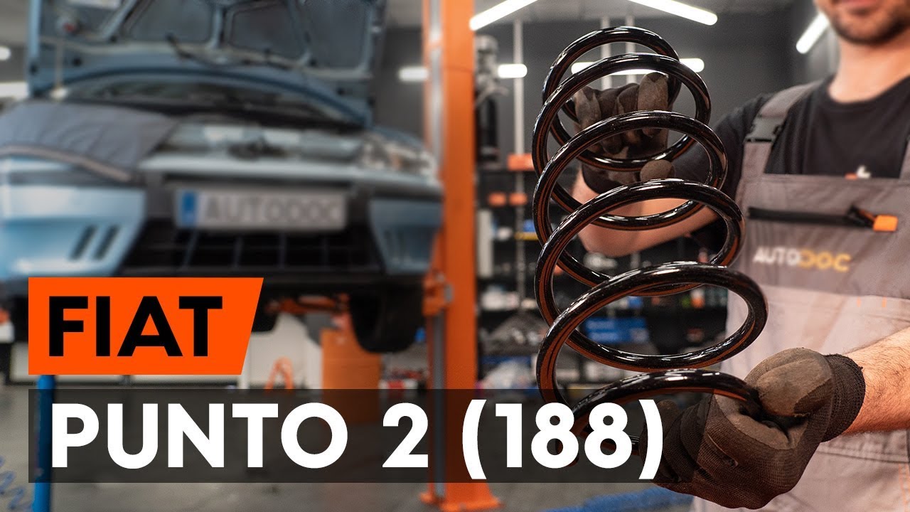Slik bytter du fjærer fremme på en Fiat Punto 188 – veiledning