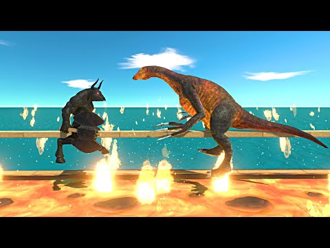 LAVA Bridge | Drop the Minotaur - Animal Revolt Battle Simulator