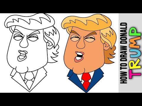 How To Draw Donald Trump 😃 Drawing President Of The United ...