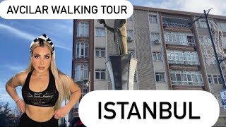 Walking in Istanbul Avcilar/Avcılar neighborhood | Walking Tour | 4k UHD 60fps |