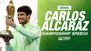 Tennis Channel Carlos Alcaraz Championship Speech | 2026 Doha