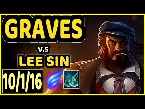 KANAVI (GRAVES) vs LEE SIN - 10/1/16 KDA JUNGLE CHALLENGER GAMEPLAY - KR