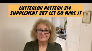 lifestylesew  Lutterloh Pattern 214 Supplement 287
