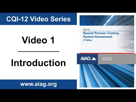 AIAG CQI-12 공식 영상