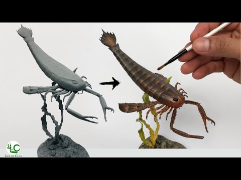 Sculpting Jaekelopterus rhenaniae in Cosclay_Jaekelopterus Sculpture _ Sea Scorpion _ Life of Clay