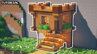 Minecraft : How to build a Starter Survival Mountain House Tutorial 🧵 (#2)