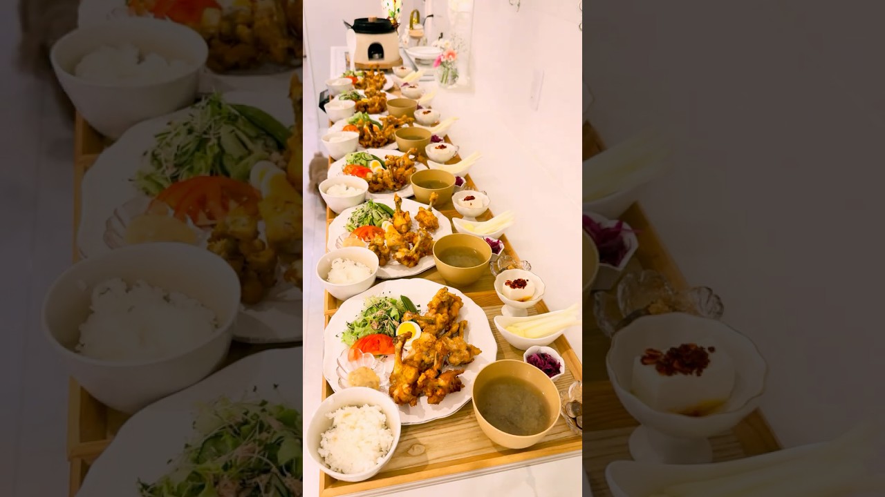 3世帯住宅のある日の夕食❣️#唐揚げ #夜ご飯 #今日の晩ごはん