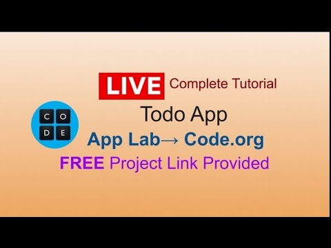 Todo App | App Lab | Code.org | Live Tutorial