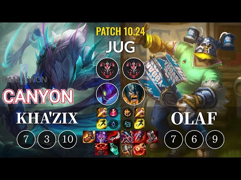 DWG Canyon Kha'Zix vs Olaf Jungle - KR Patch 10.24