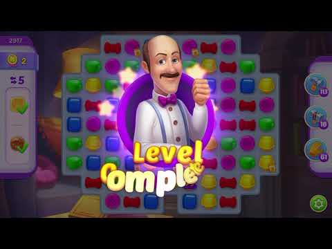 Homescapes Level 2917 With No Boosters - Hard Level - Bonus Scene With Austin