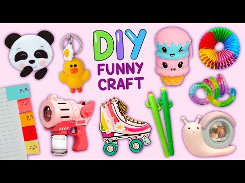 12 DIY FUNNY CRAFTS - Magic Paper Crafts - School Supplies and more..