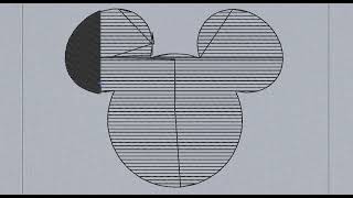 Mickey Mouse head Silhouette Embroidery design | Machine embroidery designs -embroidering process