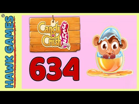 Candy Crush Jelly Saga Level 634 Hard (Monkling mode) - 3 Stars Walkthrough, No Boosters