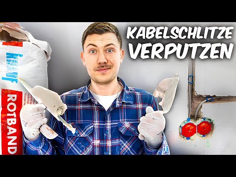 KABELSCHLITZE vom Elektriker richtig VERPUTZEN⚡️(Schritt für Schritt erklärt vom Malermeister) ✅