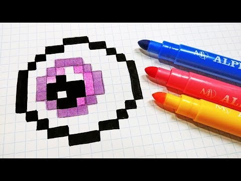 Halloween Pixel Art - How To Draw a eye #pixelart
