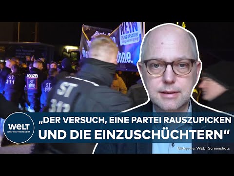 BAUERNPROTESTE: Grünen-Chefin Ricarda Lang wird in Magdeburg von Landwirten mit Feuern blockiert
