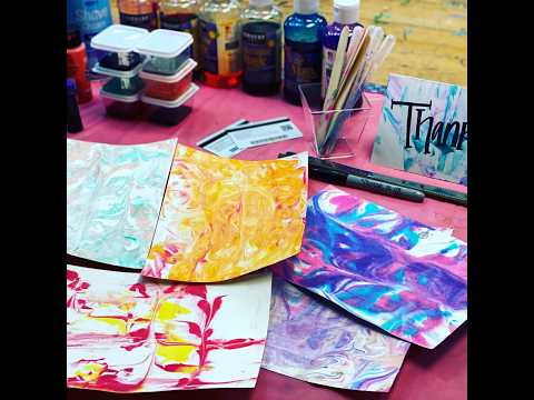 Paper Marbling - Made with McHarper Week 2, episode 2- art tutorials crafts at home