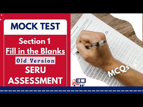 Old version Section-1 Fill in the blanks - SERU TEST- Mock Test #Seruassessment, #phv, #seru