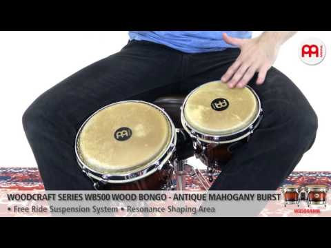 Woodcraft Series WB500 Wood Bongo - Antique Mahogany Burst - WB500AMB