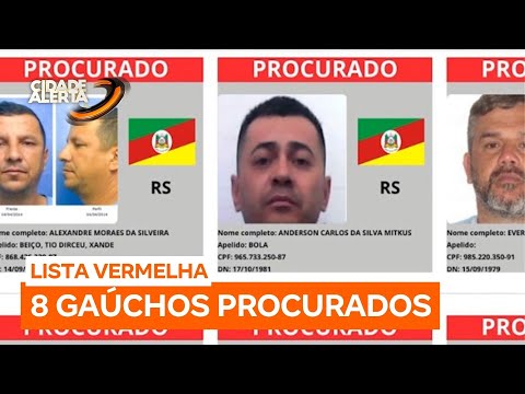 Oito gaúchos estão entre os criminosos mais procurados do país