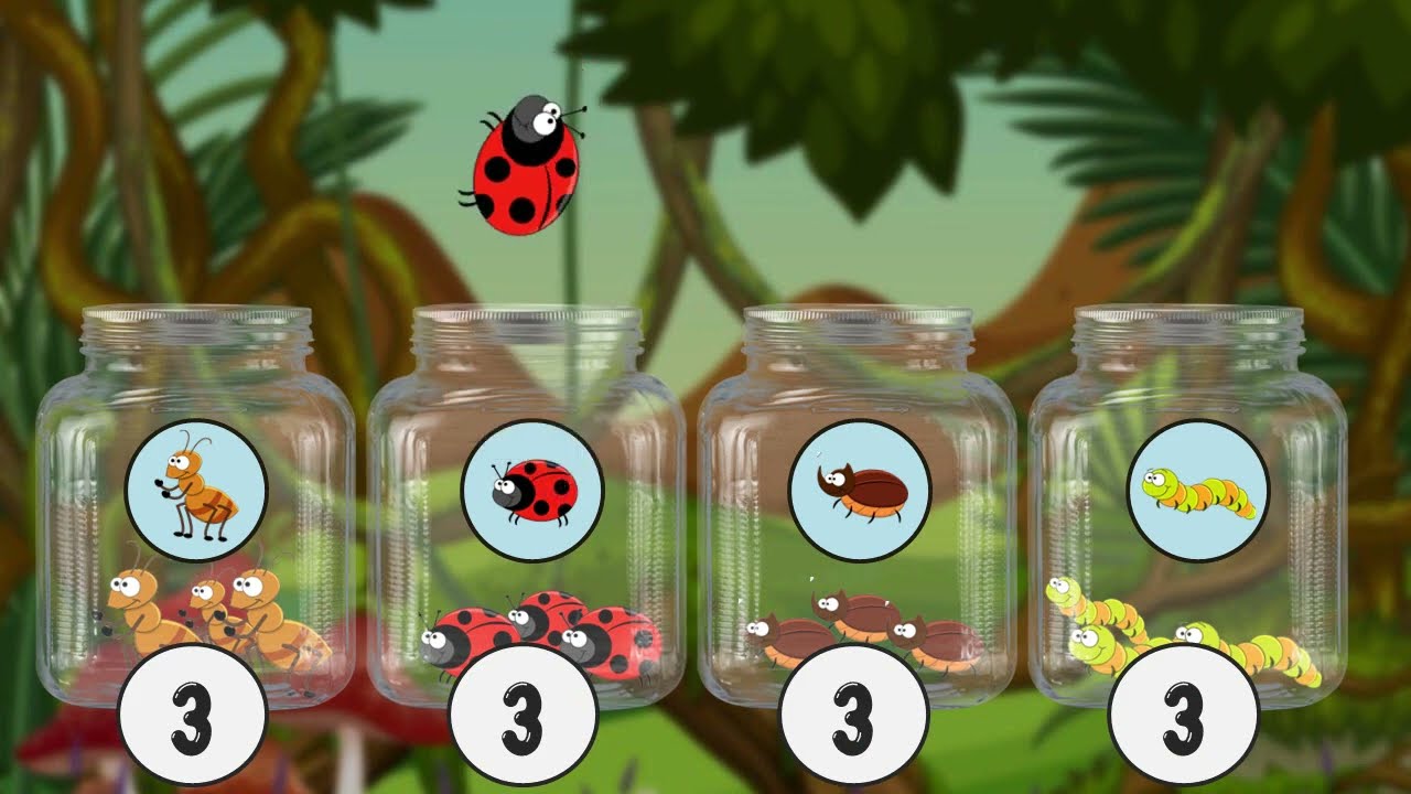 Bugs| Bugs for kids| Sorting the Bug Game| Math Sorting Game for Kindergarten| Help us Find the Bugs