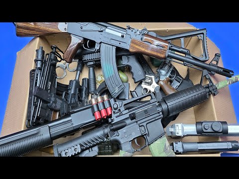 Powerful Military Guns in Action ( AIRSOFT ) What's Inside the Weapons Crate?/Military Equipment!