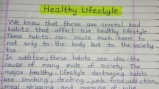 Healthy Lifestyle Essay in English || Write an Essay on Healthy Lifestyle Essay in English #essay