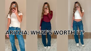 Aritzia In Store Try-On Haul | Best Basic Tees, Jeans & Work Pants (What’s Worth It?)