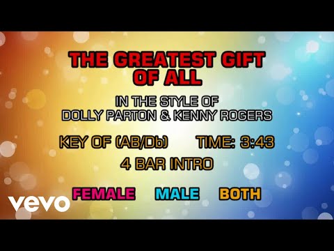 Kenny Rogers, Dolly Parton - The Greatest Gift Of All (Karaoke)