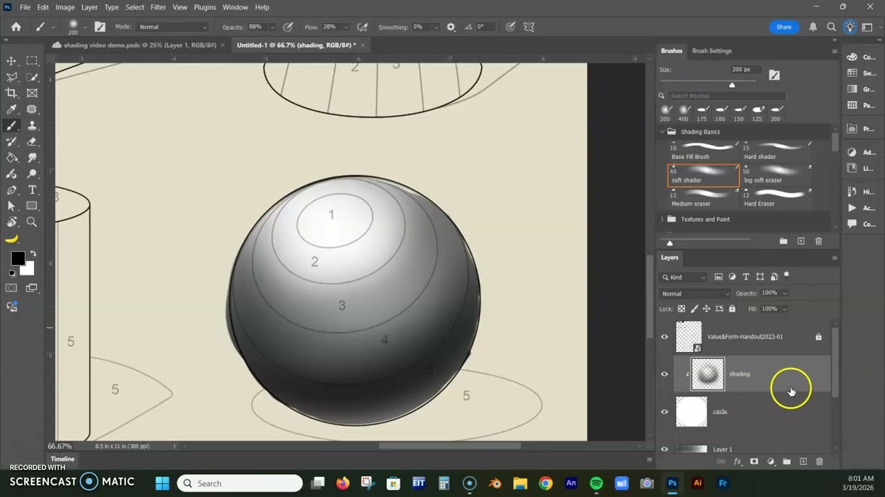 Shading Forms Worksheet Techniques