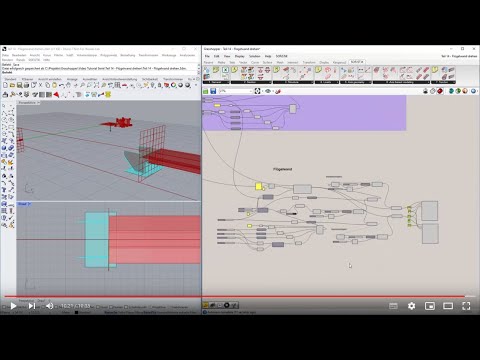 GH Tutorial Teil 14 - Flügelwand positionieren und analytisches System: Grasshopper