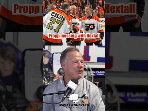 Brian Propp used to mess with Ron Hextall during morning skates 😂