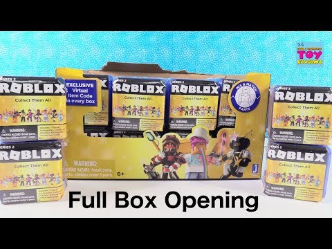Roblox Series 2 Figures Full Box Opening Toy Review Game - jazwares roblox series 1 gold celebrity 2 pack blind figures